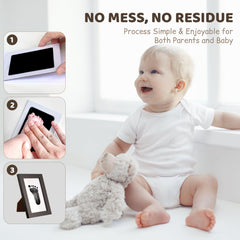 Tubuui wooden frame pair showcases baby keepsake elegantly.