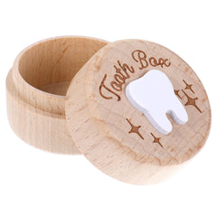 Tucnoeu Rustic Tooth Box top with 3D tooth keepsake display