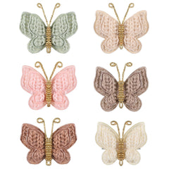 Tucnoeu Toddler Hair Bows front view, six colorful clips for easy styling