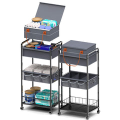 TUDALLK baby diaper caddy 3-tier assembly for organized nursery storage
