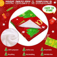 Tudomro first Christmas blanket Christmas tree pattern creates a cheerful holiday backdrop for baby photos.