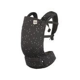 Tula Baby Linen Carrier front view showing ergonomic support for growing toddlers