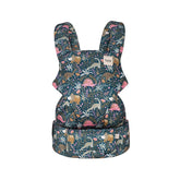 Tula Explore carrier front carry view showing ergonomic support for parent and baby.