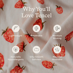 Tula Stretchy Tencel wrap image emphasizes breastfeeding-friendly positioning