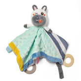 TUMAMA Kids zebra security blanket lovey face close-up for cozy comfort during cuddles.