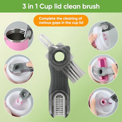 TUNIKO flexible straw brush cleans straight and curved straws.