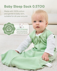 TURMEWU Sleep Sack two-way zipper close-up highlighting easy diaper changes.