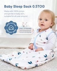 TURMEWU Baby Sleep Sack white color with soft edges for delicate skin