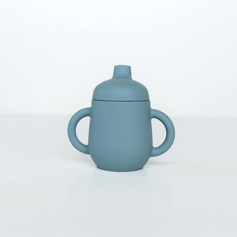 TushBaby Training Cup with soft spout supports gentle sipping and reduced spills.