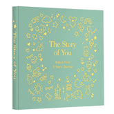 Tutu and Sian baby memory book cover in sage green for timeless keepsake storage