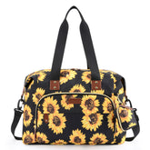 Tuwubi diaper bag tote Sunflower main compartment keeps baby essentials organized on the go for quick access.