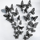 TVPHLLY 72pcs black butterfly wall stickers provide a dramatic 3D effect for decor