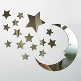TVPHLLY Moon 3D silver wall sticker for a dreamy nursery ambiance.