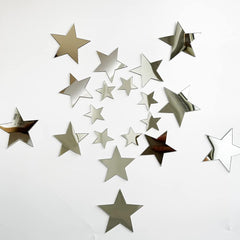 TVPHLLY silver stars wall stickers shine on nursery walls for magical light play