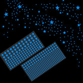 Tweruna glow-in-the-dark stars on ceiling offer soft ambient light.