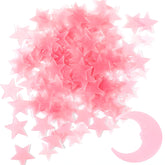 Tweruna pink glow-stars 3cm pack creates soft starry ceiling ambiance.