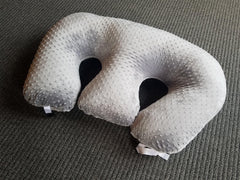 Twin Z Pillow breastfeeding support setup for hands-free nursing.