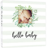 Two Little Dinos memory book cover personalized with baby's photo for a cherished keepsake.