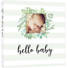 Two Little Dinos memory book cover personalized with baby's photo for a cherished keepsake.