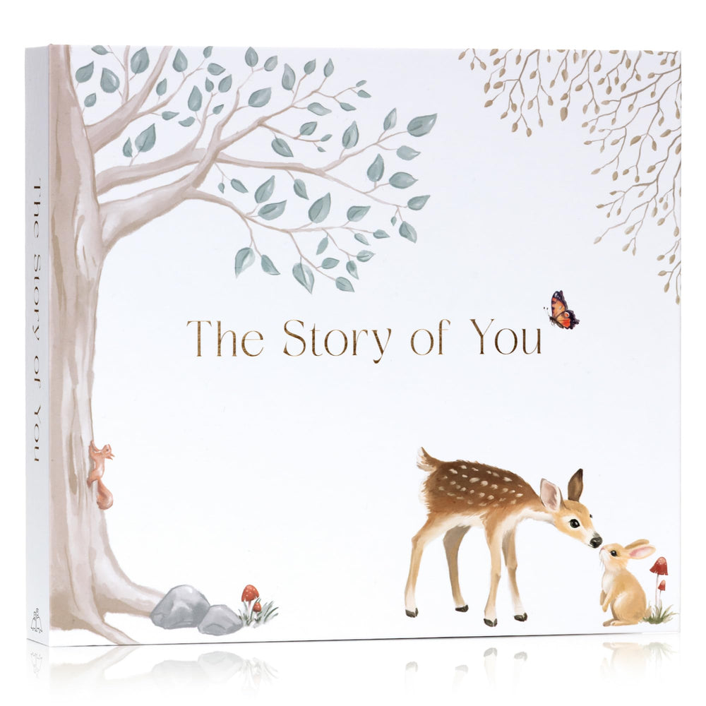 Two Little Dinos memory book cover shows premium craftsmanship for lasting keepsakes.