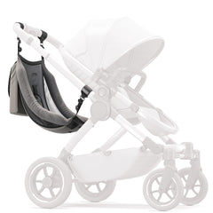 Twogether Ride hammock seat attachment—front view showing double-stroller versatility for infant and toddler rides