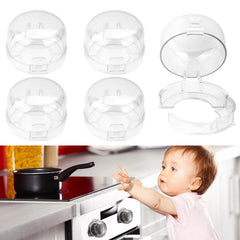 TWQA stove knob safety covers closeup transparent showing childproof protection