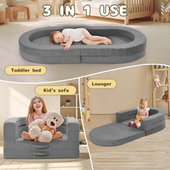 Tykacna travel toddler bed with guardrails enhances safety during play and rest.