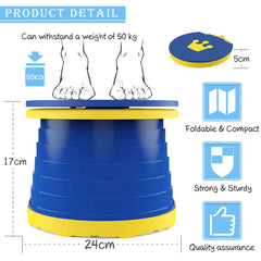 TZONOT portable potty seat blue-folded compact design for easy storage.