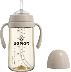 UBMOM PPSU material closeup highlighting BPA-free, temperature resistant cup