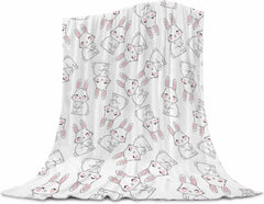 ubnlkto Bunny Easter Blanket front view ideal for newborn comfort