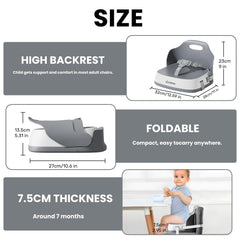 UBRAVOO booster seat features non-slip legs for stable feeding