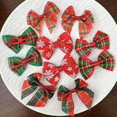 UCCASA Christmas bow clip on hair demonstrates elegant casual wear for festive occasions.