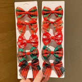 UCCASA Christmas hair bows clip set shown for versatile holiday styling and easy hold.