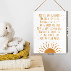 UDNADKEX boho nursery wall sign Make Me Happy adds cozy charm