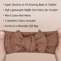 UeeSum headbands blush color with bow for everyday outfits