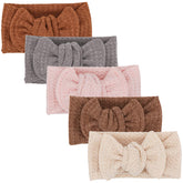 UeeSum headbands cream color for newborns with soft, mark-free wear