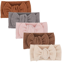 UeeSum headbands cream color for newborns with soft, mark-free wear