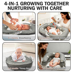 UGRASEA baby lounger supporting seating with adjustable snap configurations