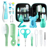 UHFi Baby Grooming Kit 20-in-1 case green open for organized on-the-go baby care.