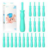 Uhfi gas reliever used on a baby for quick relief from gas discomfort.