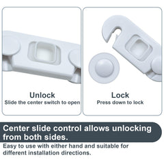 Uhimooi fridge lock uses 3M adhesive for strong hold without drilling.