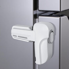 Uhimooi fridge lock dual-press safety for kid-proofing in busy kitchens.