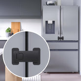 Uhimooi fridge lock kid-proof closeup highlights durable ABS for reliable child safety