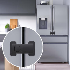 Uhimooi fridge locks kids 2-pack black securely keeps double doors protected from curious paws