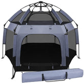 UJUJIA baby play yard with canopy ready for outdoor play, spacious and safe.