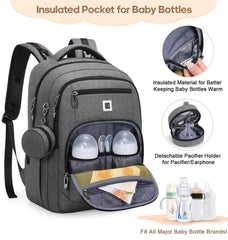 UKEIN diaper bag backpack top opening for easy one-handed access