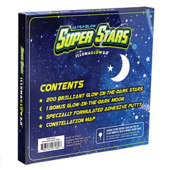 Ultra-Glow Super Stars constellation map helps plan a starry ceiling display