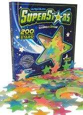 Ultra-Glow Super Stars glowstars multi-colored pack brightens ceilings for a magical night ambiance