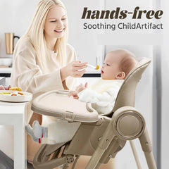 UMGOOGOO high chair with 8-level height adjustment for growing toddlers.