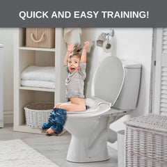 UMIEN potty seat installed on toilet for secure, easy setup